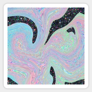 Swirls- Glitter Holographic Design Sticker